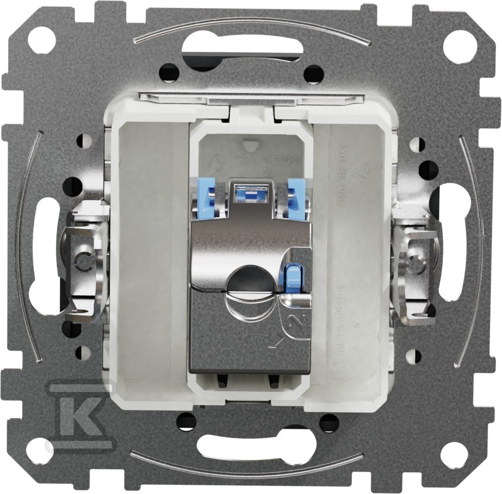 Gniazdo komputerowe RJ45 kat.6 STP, czarny antracyt SEDNA DESIGN