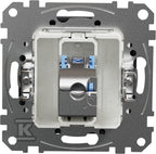 Gniazdo komputerowe RJ45 kat.6 STP, czarny antracyt SEDNA DESIGN