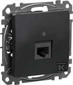 Gniazdo komputerowe RJ45 kat.6 UTP, czarny antracyt SEDNA DESIGN