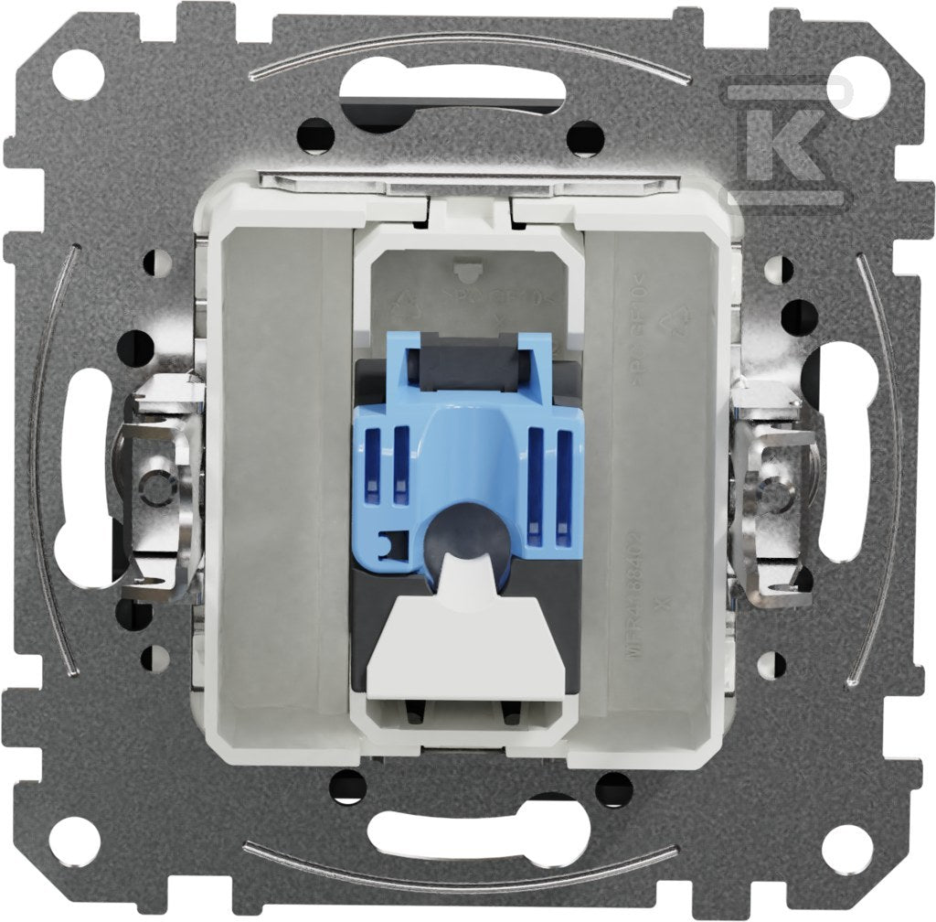 Gniazdo komputerowe RJ45 kat.6 UTP, czarny antracyt SEDNA DESIGN