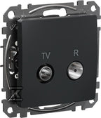 Gniazdo R/TV końcowe (4dB), czarny antracyt SEDNA DESIGN