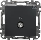 Gniazdo TV przelotowe (10dB), czarny antracyt SEDNA DESIGN