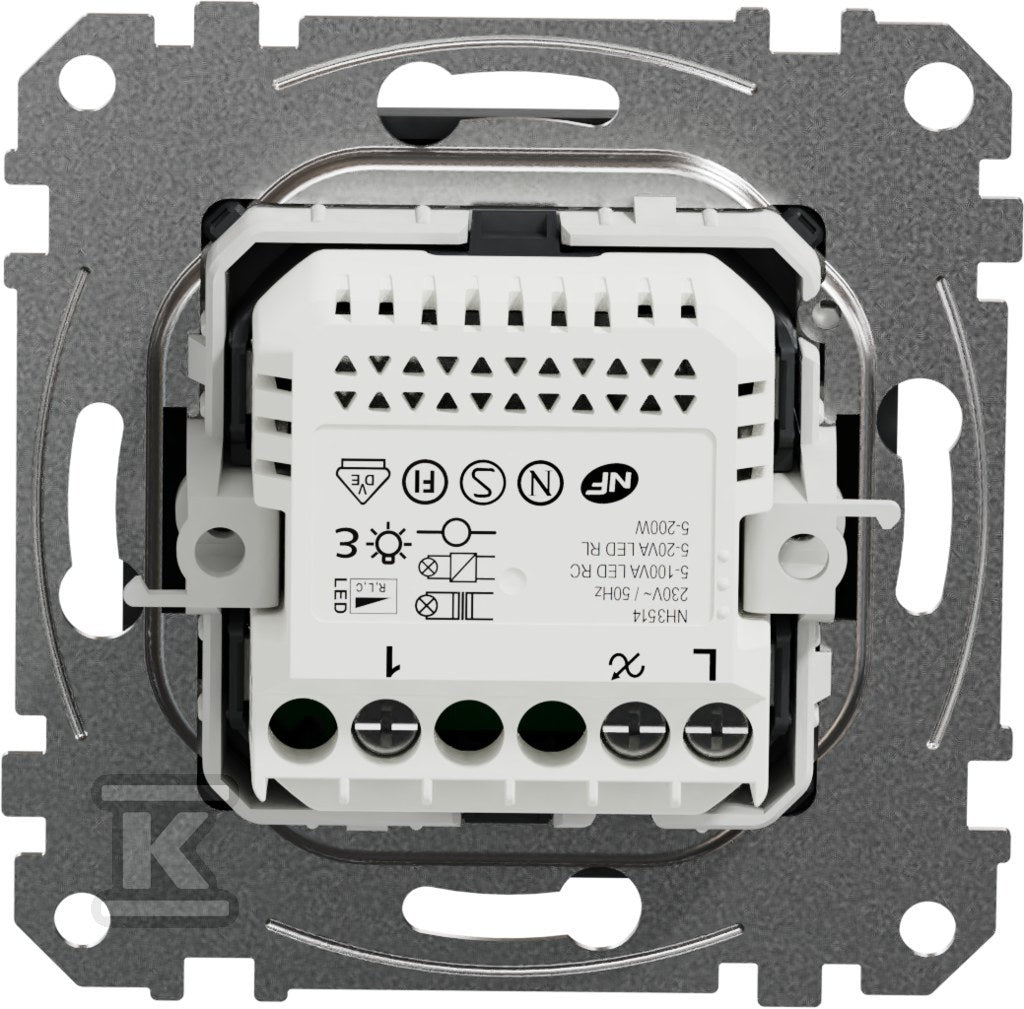 Ściemniacz LED obrotowy RC/RL, czarny antracyt SEDNA DESIGN
