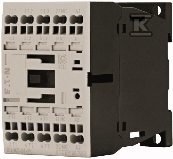 Stycznik mocy DILM,3kW/400V,sterowanie 24VDC, 1NC DILM7-01(24VDC)-PI
