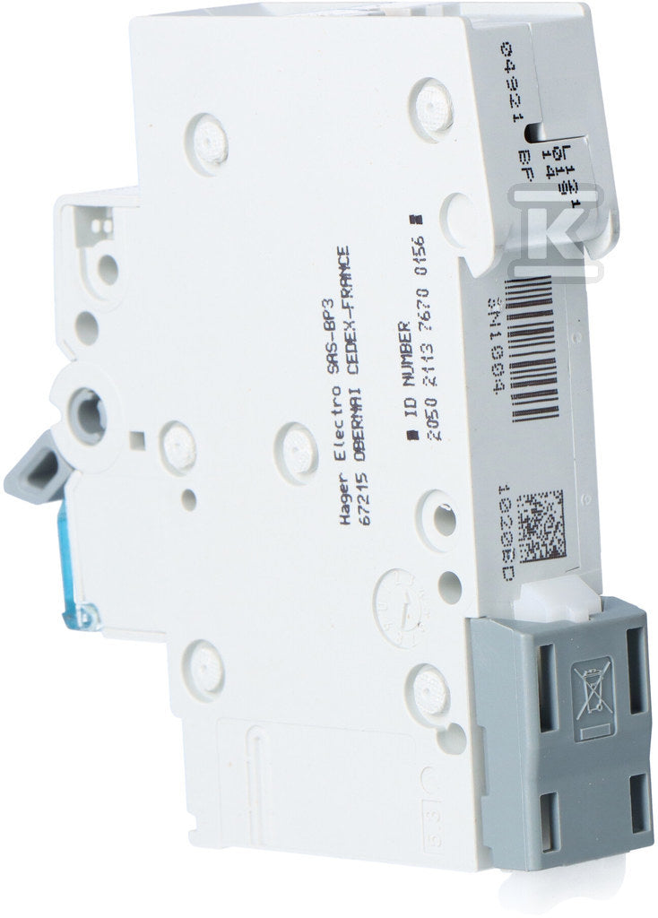 Wyłącznik nadmiarowo-prądowy, 6kA, charakterystyka B, 1-biegunowy, 20A
