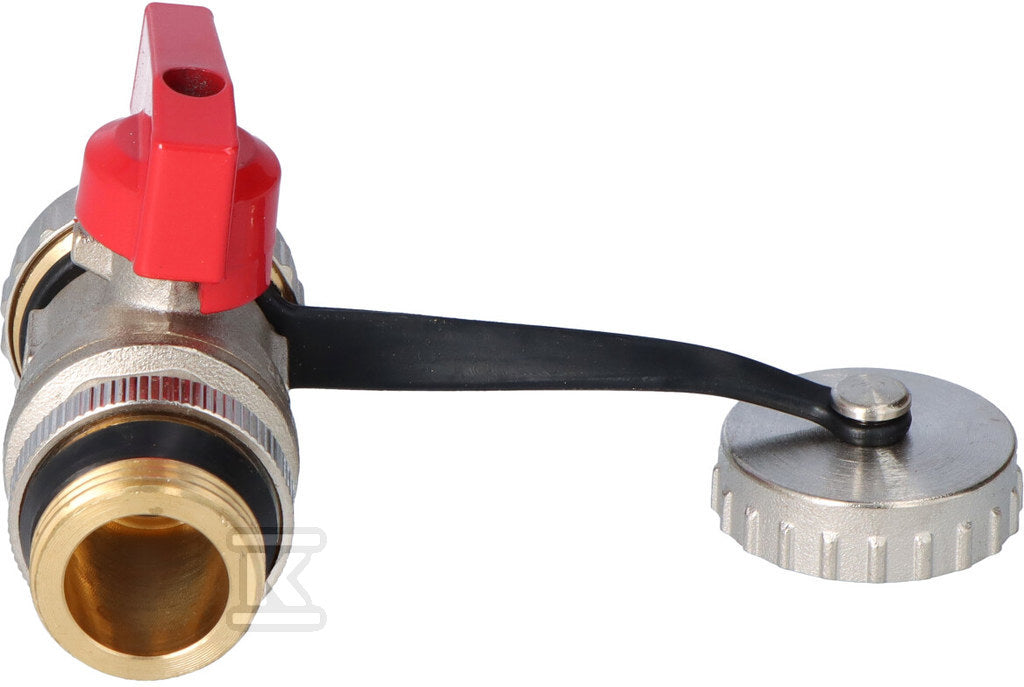 Kurek kulowy spustowy z uszczelką, wkrętny, 3/4", F-Comfort