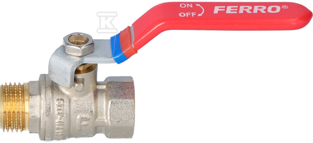 Kurek kulowy nakrętno-wkrętny z dźwignią, 1/2", F-Comfort