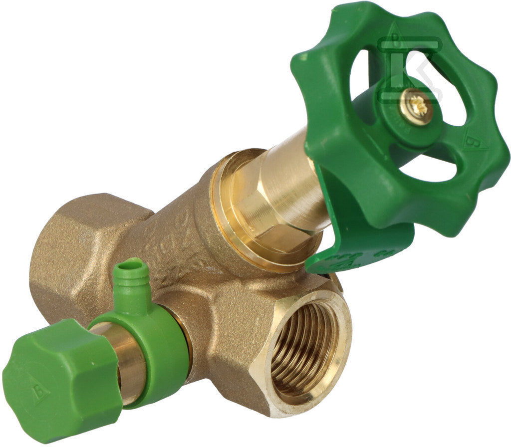 Zawór skośny DN15, typ 1603, GW 1/2" z niewznoszącym trzpieniem, odcinający, antyskażeniowy z możliwością nadzoru i odwodnieniem