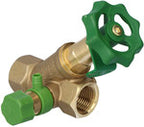 Zawór skośny DN40, typ 1603, GW 1/2" z niewznoszącym trzpieniem, odcinający, antyskażeniowy z możliwością nadzoru i odwodnieniem
