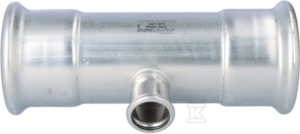 Trójnik redukcyjny Inox - 76.1/28/76.1
