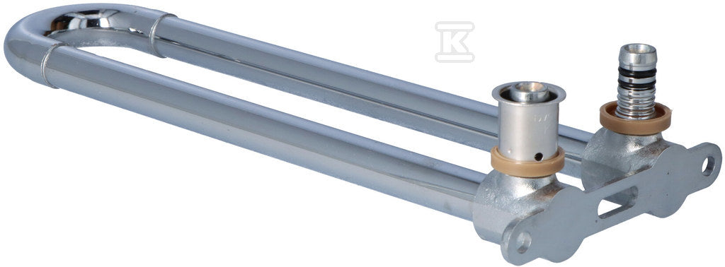 Kolano zespolone mosiężne z rurą Cu Ø15 ultraPRESS - 16 L = 200 mm