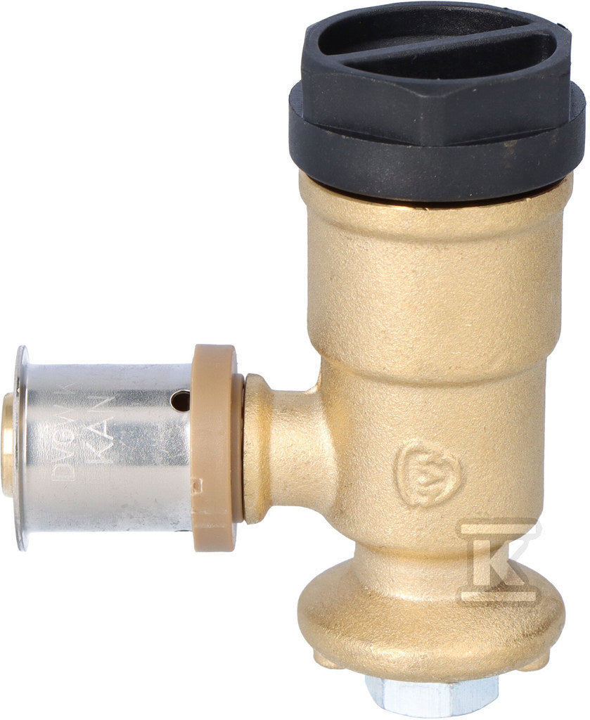 Kolano ścienne mosiężne GW ultraPRESS - 16 Rp1/2" L = 52.5 mm