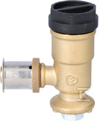 Kolano ścienne mosiężne GW ultraPRESS - 16 Rp1/2" L = 52.5 mm