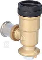 Kolano ścienne mosiężne GW ultraPRESS - 16 Rp1/2" L = 52.5 mm