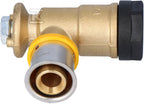 Kolano ścienne mosiężne GW ultraPRESS - 20 Rp1/2" L = 52.5 mm
