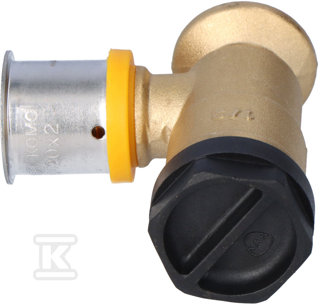 Kolano ścienne mosiężne GW ultraPRESS - 20 Rp1/2" L = 52.5 mm
