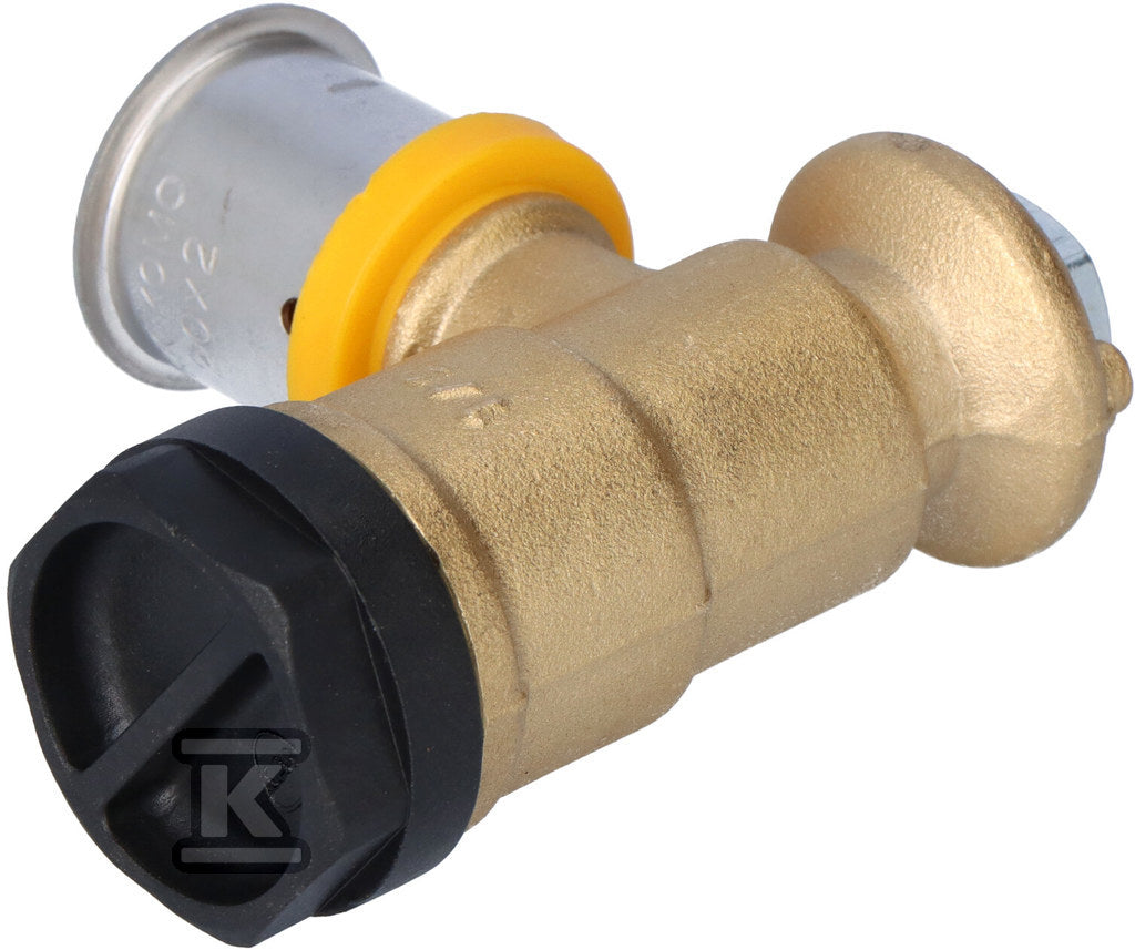 Kolano ścienne mosiężne GW ultraPRESS - 20 Rp1/2" L = 52.5 mm