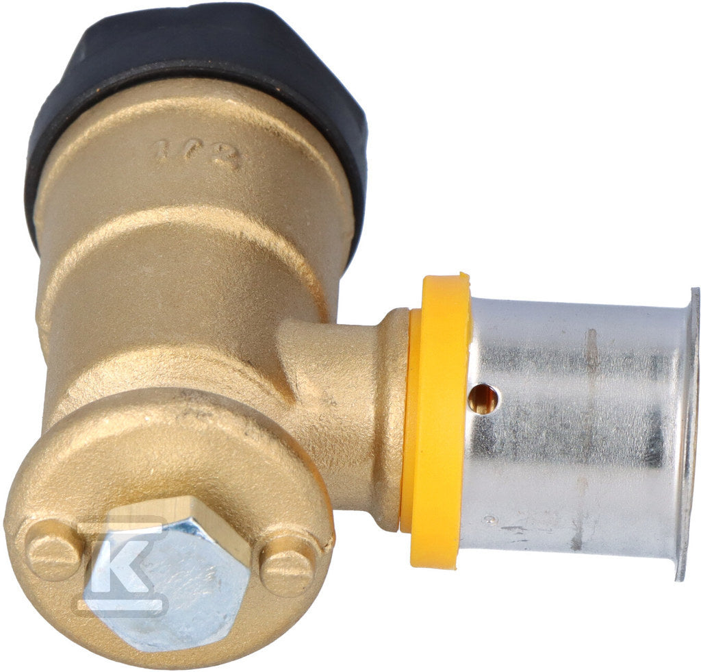 Kolano ścienne mosiężne GW ultraPRESS - 20 Rp1/2" L = 52.5 mm