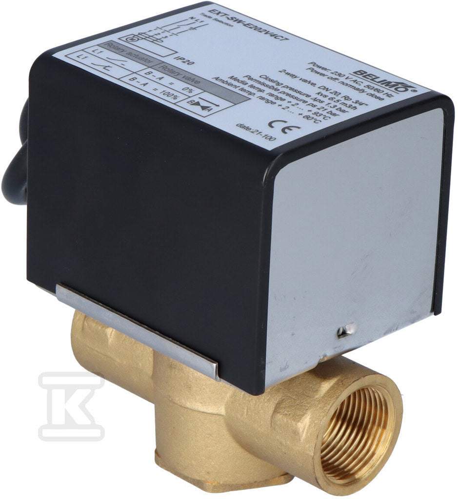 Zawór dwudrogowy 3/4" z siłownikiem SRQ2d-3/4