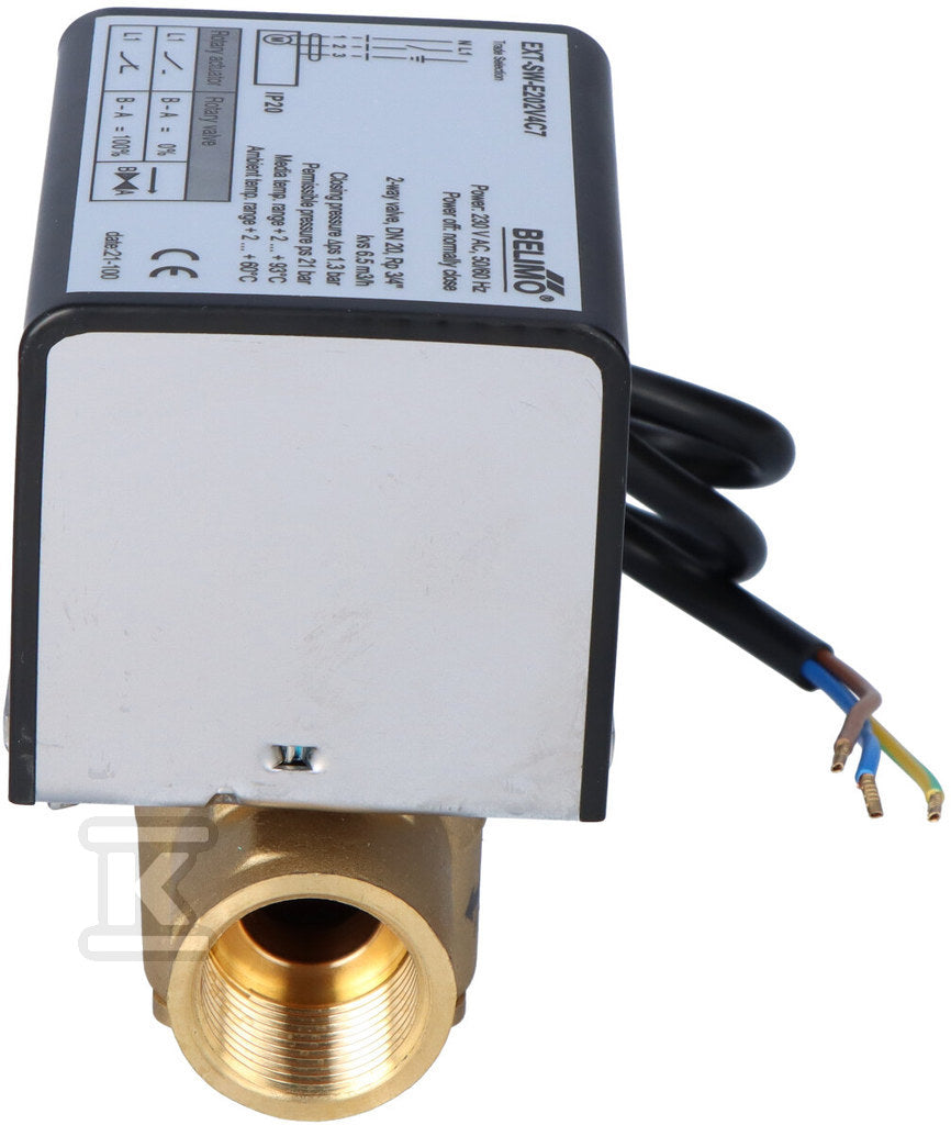 Zawór dwudrogowy 3/4" z siłownikiem SRQ2d-3/4