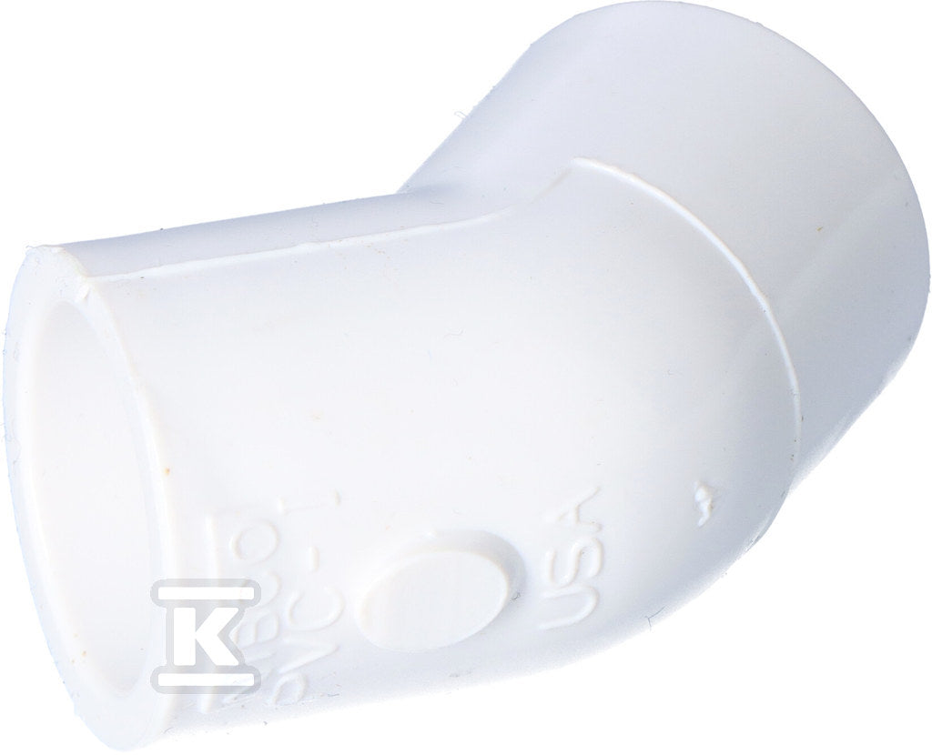 Kolano 45˚ KW/KW PVC-U 1/2"