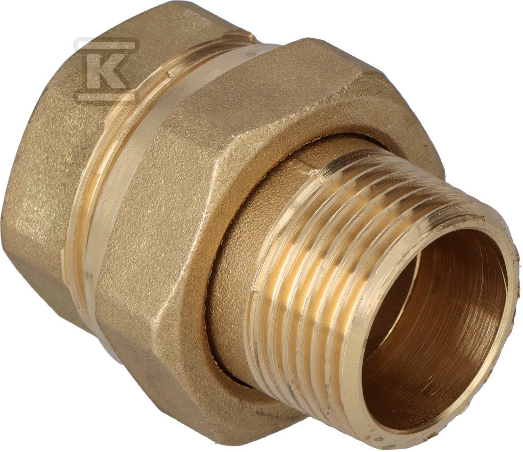 Śrubunek Twist prosty krótki 1" o-ring mosiądz