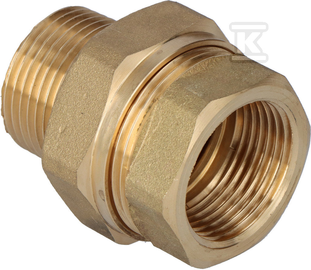 Śrubunek Twist prosty krótki 1" o-ring mosiądz
