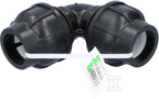 Kolano zaciskowe PP 90st. 32x32 PN16, do rur PE, kolor czarny
