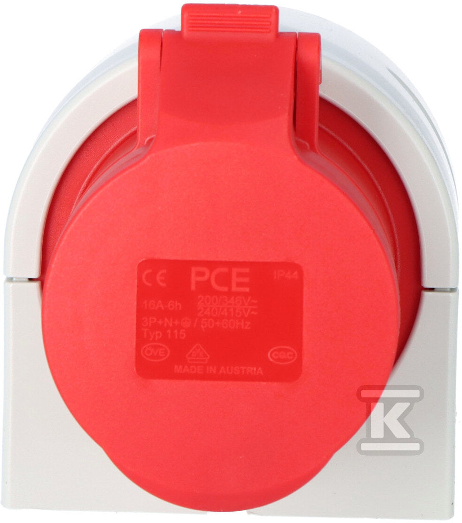 Gniazdo stałe 16A 400V 3P+Z+N IP44