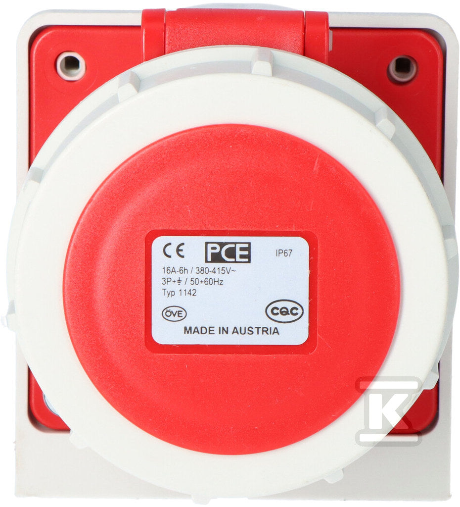 Gniazdo stałe 16A 400V 3P+Z bez dławika IP67