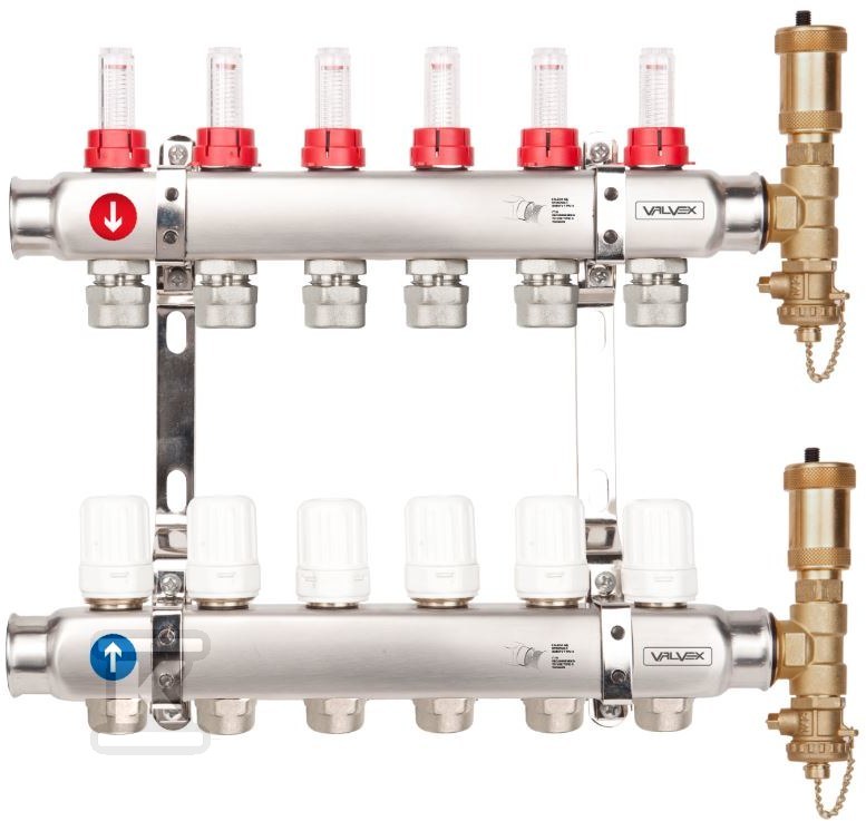 Zespół rozdzielaczy BASE INOX K5 PLUS-4 G1"-G3/4" n=4