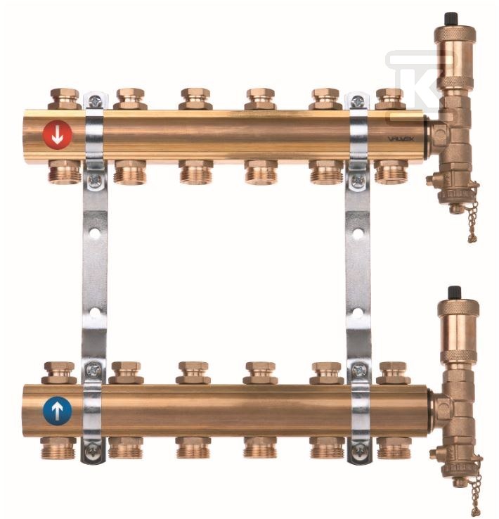 Zespół rozdzielaczy PROFF K3-6 G1"-G3/4" n=6