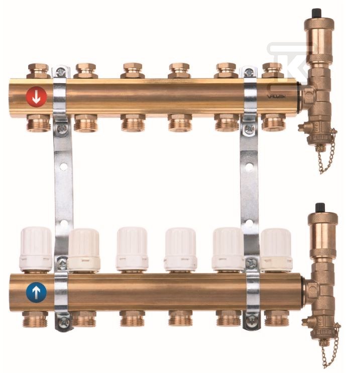 Zespół rozdzielaczy PROFF K4-10 G1"-G3/4" n=10