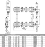 Zespół rozdzielaczy PROFF K3-9 G1"-G3/4" n=9