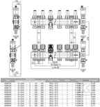 Zespół rozdzielaczy PROFF K5-4 G1"-G3/4" n=4
