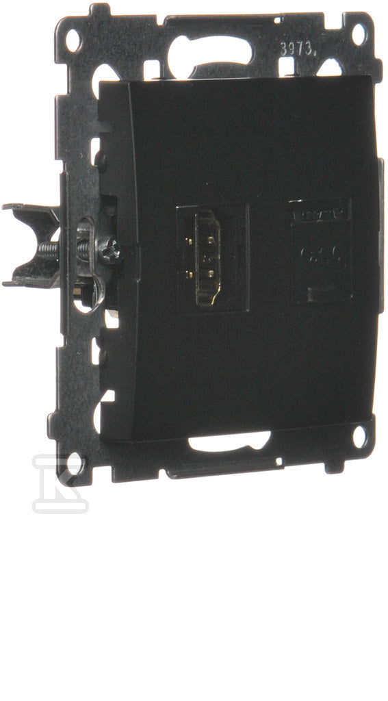 Gniazdo HDMI + RJ45 kat.6. (moduł), czarny mat Simon54