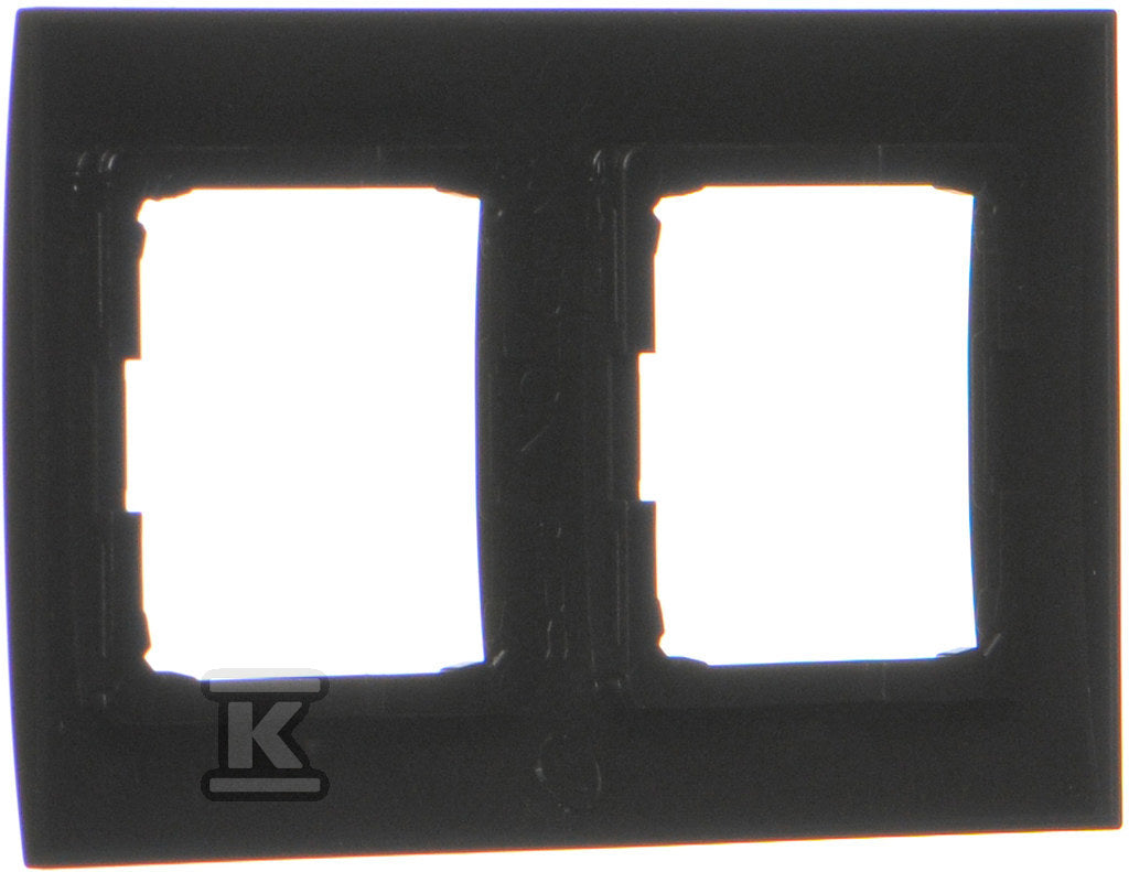 Ramka 2-krotna PREMIUM do puszek karton-gips IP20 / IP44, czarny mat Simon54