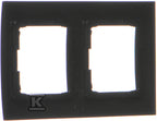 Ramka 2-krotna PREMIUM do puszek karton-gips IP20 / IP44, czarny mat Simon54