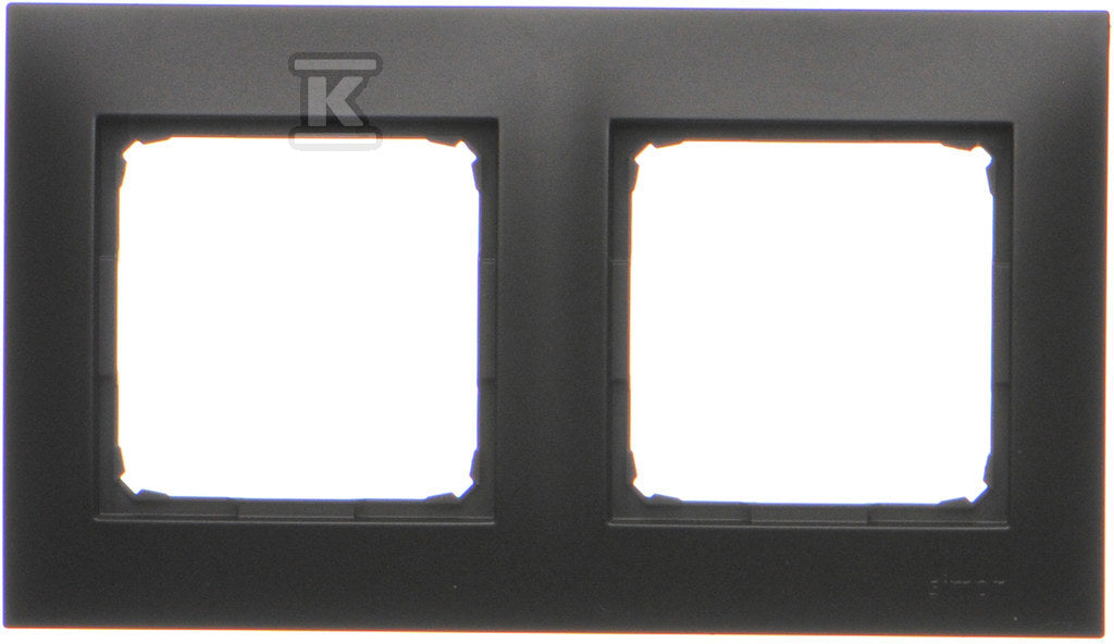 Ramka 2-krotna PREMIUM do puszek karton-gips IP20 / IP44, czarny mat Simon54