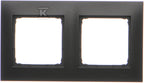 Ramka 2-krotna PREMIUM do puszek karton-gips IP20 / IP44, czarny mat Simon54