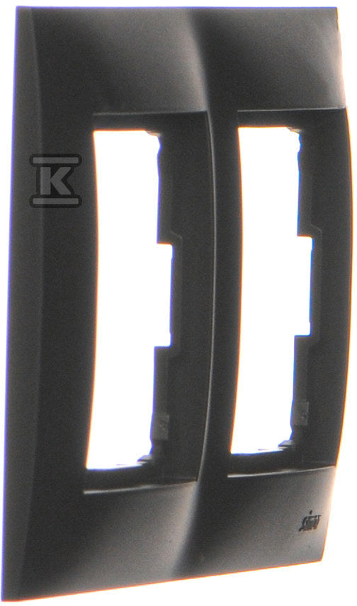 Ramka 2-krotna PREMIUM do puszek karton-gips IP20 / IP44, czarny mat Simon54