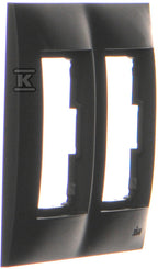 Ramka 2-krotna PREMIUM do puszek karton-gips IP20 / IP44, czarny mat Simon54