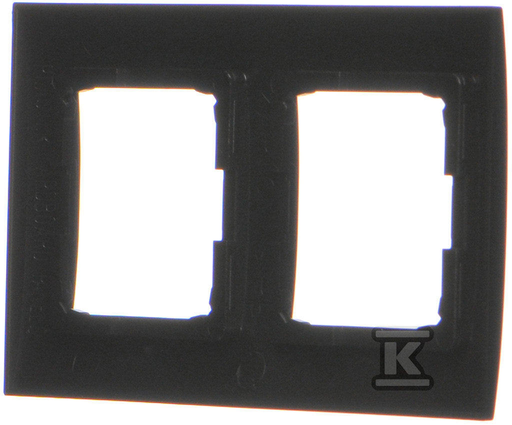 Ramka 2-krotna PREMIUM do puszek karton-gips IP20 / IP44, czarny mat Simon54