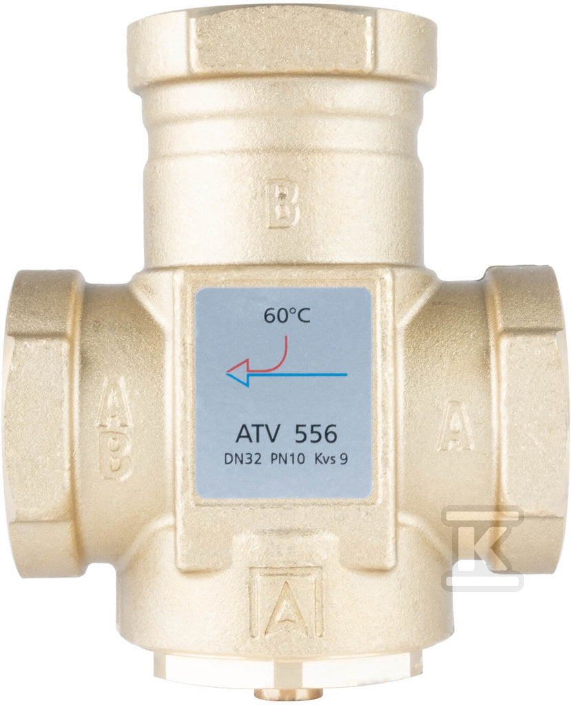 Zawór temperaturowy ATV 556, DN32, Rp1 1/4 ", kvs 9, 60°C