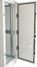 Szafa zewnętrzna Street Box 600x600x940 1 rząd szyn RACK 18U, dwupłaszczowa, aluminiowa RAL 7035 IP65