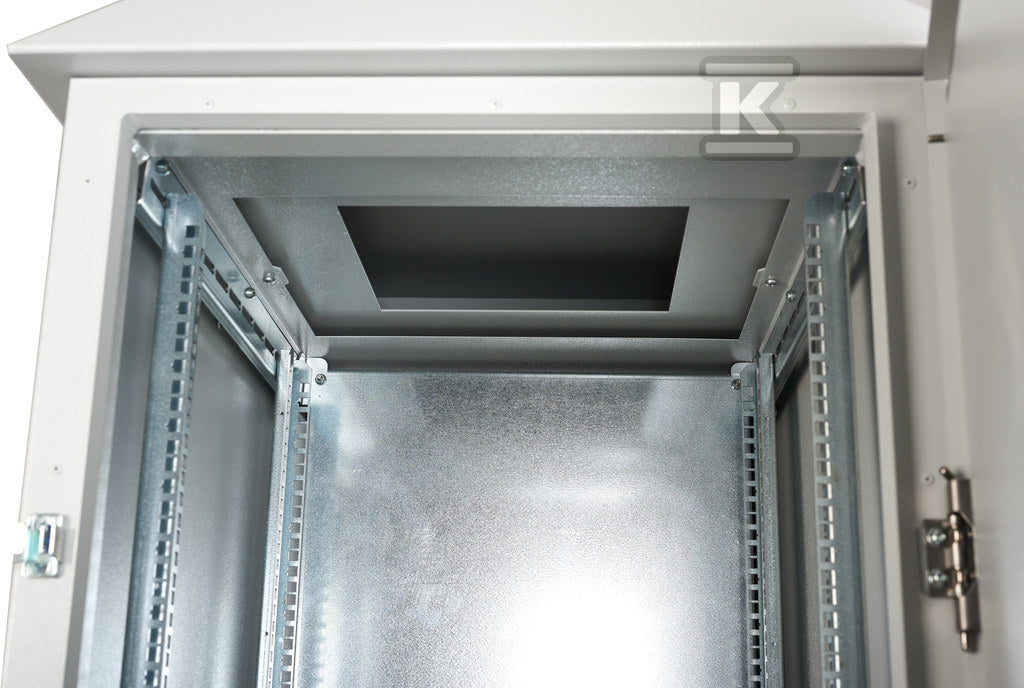 Szafa zewnętrzna Street Box 600x600x940 1 rząd szyn RACK 18U, dwupłaszczowa, aluminiowa RAL 7035 IP65