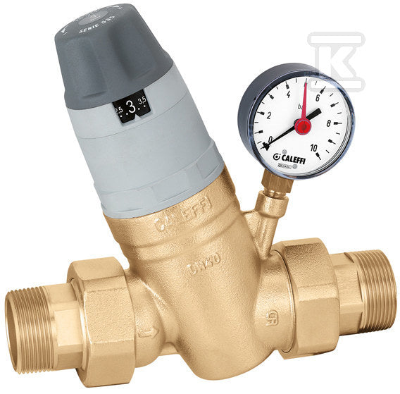 Regulator ciśnienia z wymiennym wkładem z manometrem oraz wskaźnikiem nastawy 3/4"