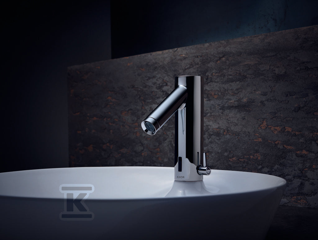 Bateria umywalkowa Hansgrohe AXOR Starck Samoczynna na podczerwień zasilana z sieci 230 V możliwość wstępnego ustawienia temperatury (podczas montażu)-chrom 10145000