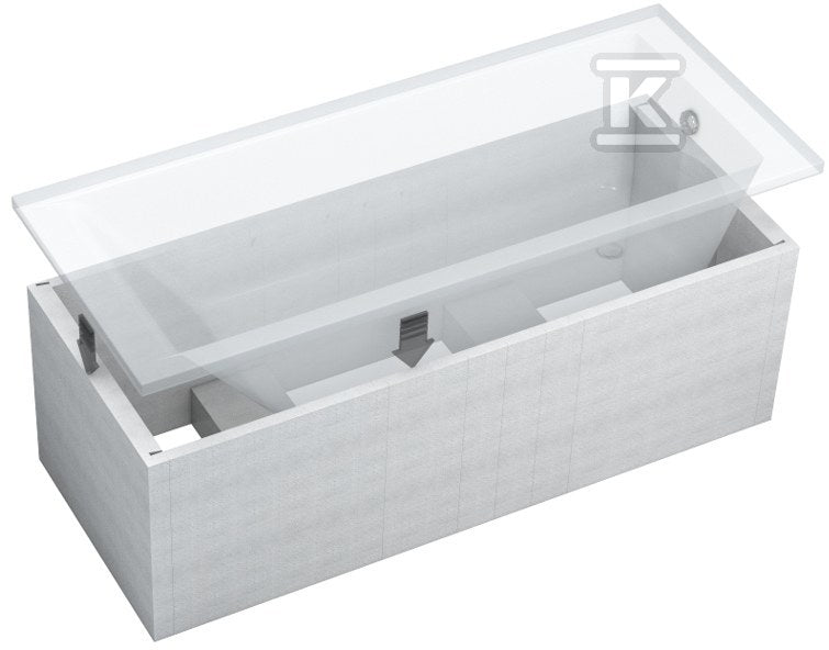 Nośnik do wanien prostokątnych 1.031 Stabilsound 140-180x75x61 cm