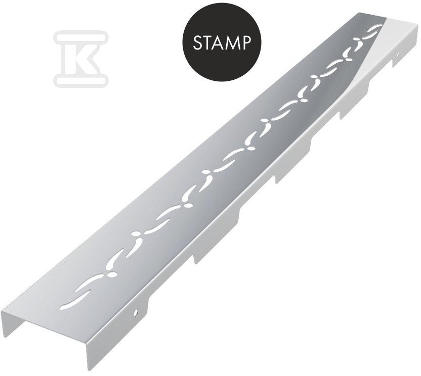 Brodzik podpłytkowy (S1) 10.022 / OLSP Stabilsound 90x90x5 / 12,5 cm "Base", kwadratowy z maskownicą Steel